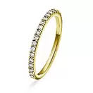 Clara diamantring i 375 gult gull 0,25 ct