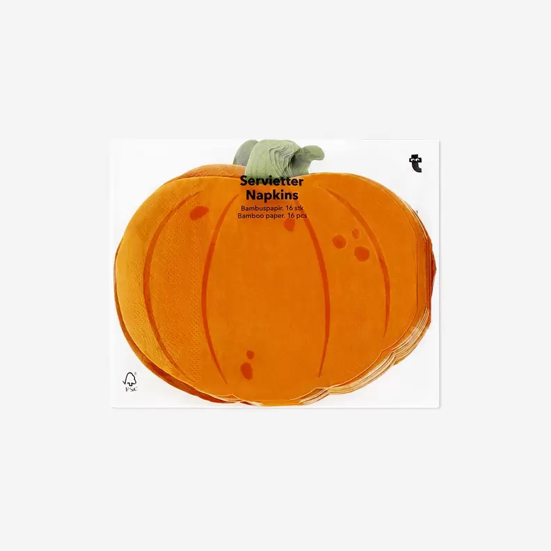 Pumpkin napkins - 16 pcs