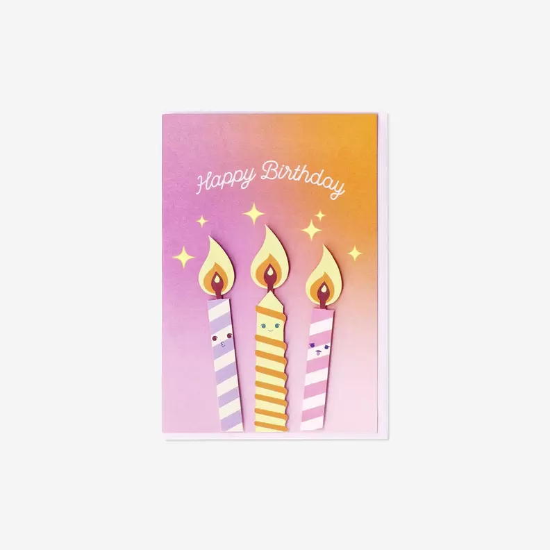 Birthday card with candles
