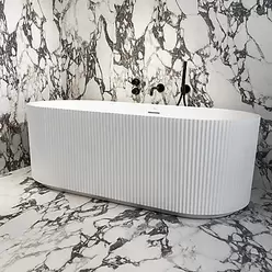 Frittstående badekar LEONORA 170x80, Hvit