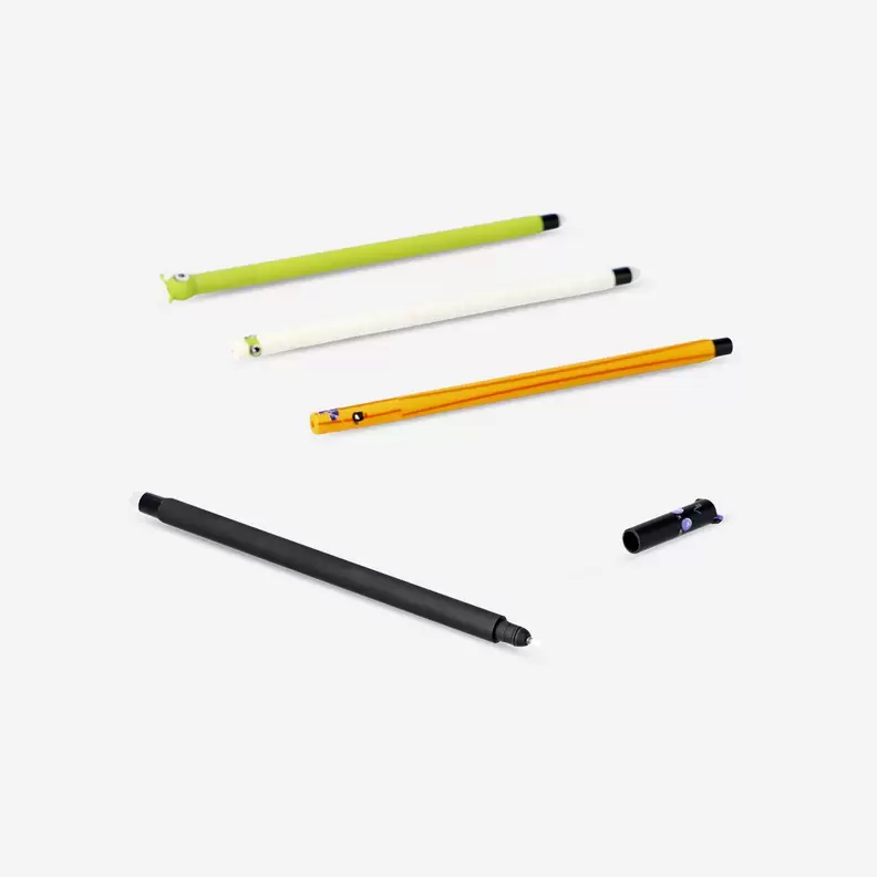 Glow in the dark erasable pens with little monsters - 4 pcs