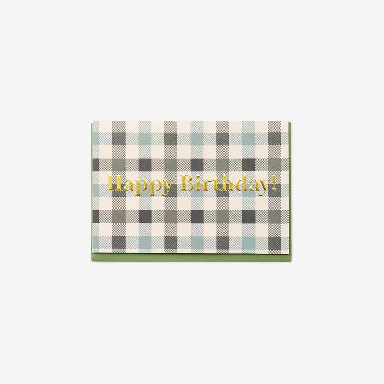 Checkered birthday card