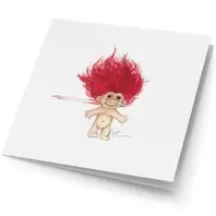 Store kunstkort lykketroll