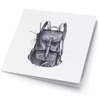 Store kunstkort ryggsekk