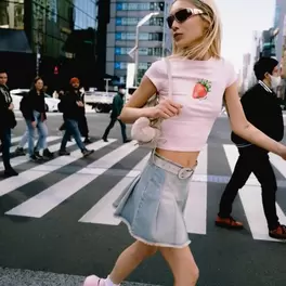 Denim mini skirt