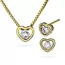 Pan Jewelry, Smykkesett i forgylt 925 sølv med zirkonia