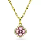 Pan Jewelry, Ivy smykke i forgylt 925 sølv med rosa zirkonia