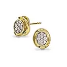 Pan Jewelry, Øredobber i 585 gult gull med diamanter 0,15 ct