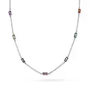 Pan Jewelry, Smykke i 925 rhodinert sølv med små fargede zirkonia