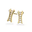 Pan Jewelry, Øredobber i 585 gult gull med zirkonia