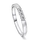 Liza alliansering i 585 hvitt gull med diamanter 0,18 ct