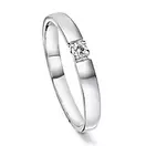Pan Jewelry, Angelica alliansering i 585 hvitt gull med diamanter 0,15 ct WSI