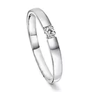 Pan Jewelry, Angelica alliansering i 585 hvitt gull med diamanter 0,07 ct WSI