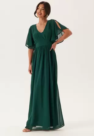 Butterfly Sleeve Chiffon Gown      Butterfly Sleeve Chiffon Gown