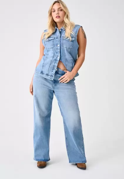 ONLY CARJUICY Høy midje Wide Leg Fit Jeans - 15344325