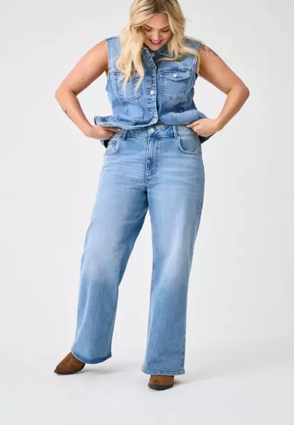 ONLY CARJUICY Høy midje Wide Leg Fit Jeans - 15344325