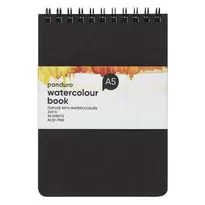 Panduro spiralbundet akvarellblokk A5 (148×210 mm), 30 ark, 200 g/m²