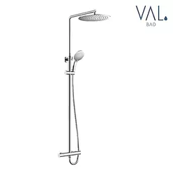 Takdusj m/dusjbatteri (komplett) TD2, Krom