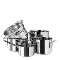 Stainless Steel grytesett 5 deler