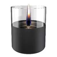 Lilly lykt 10cm svart/klar