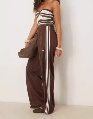 Adidas Originals Firebird Loose track pants in brown