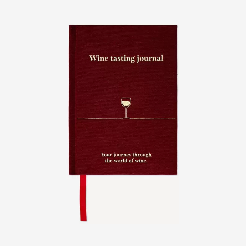 Wine tasting journal with linen cover