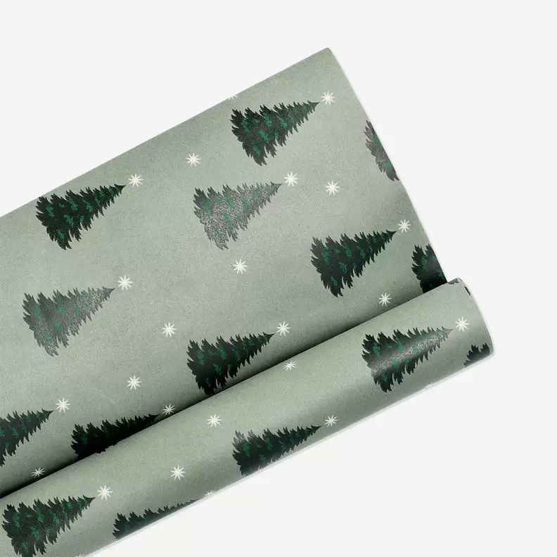 400 cm craft wrapping paper - Christmas trees