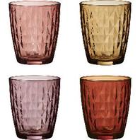 Mosaic vannglass 34 cl 4 stk shades of red