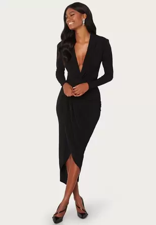 Long Sleeve Rouch Dress Long Sleeve Rouch Dress