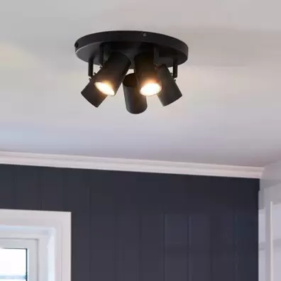 Noor II takspot 5lys 30cm sort