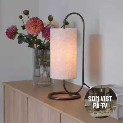 Loop bordlampe 48cm brun