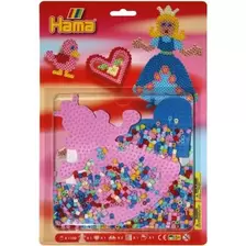 Hama Midi Perlesett m/ 1100 perler og 2 perlebrett - Prinsesse og Hjerte