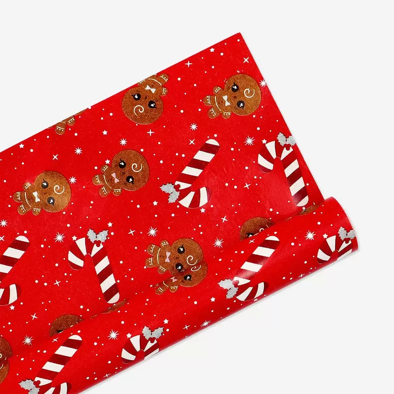400 cm craft wrapping paper - Gingerbread men