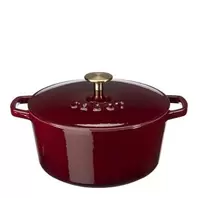 Støpejernsgryte 4,4L zinfandel/brass