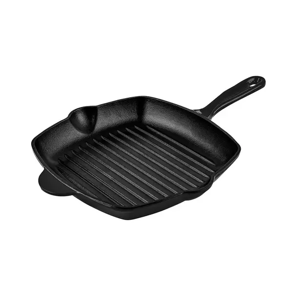 Grillpanne Støpejern Sort 28cm