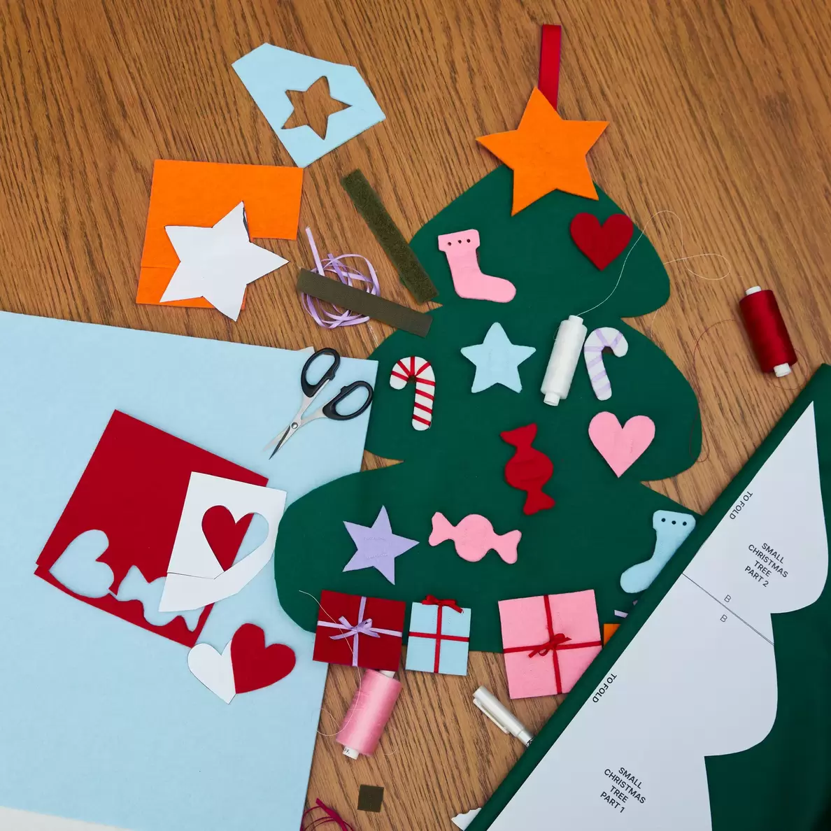 Filt 3mm 40x40cm rød 1stk