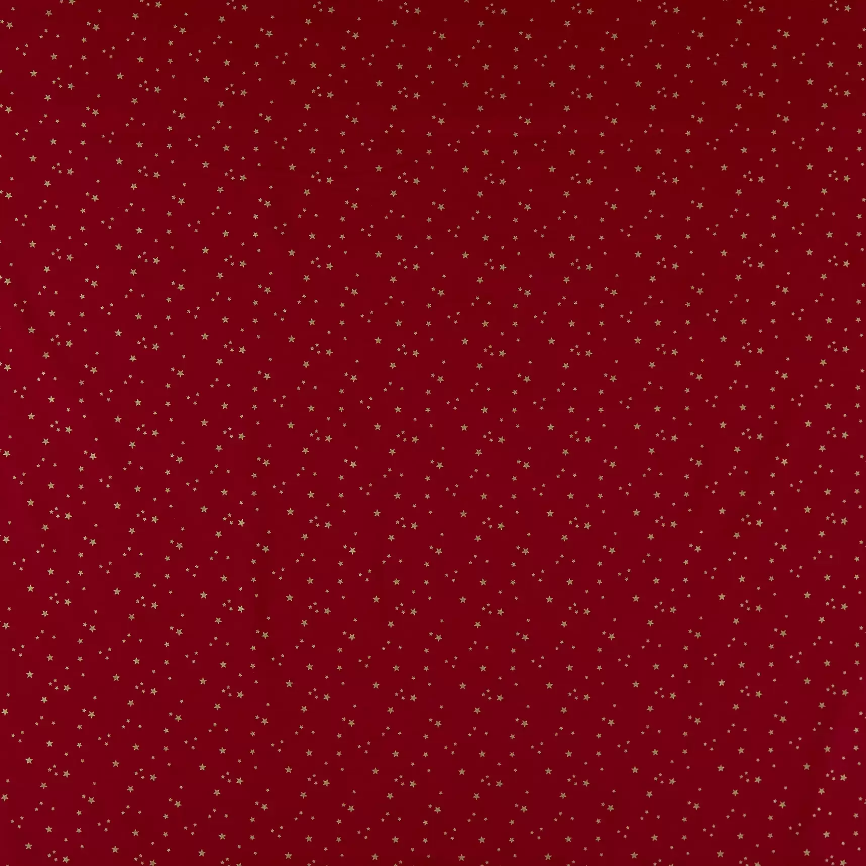 Bomull rød m gullstjerner