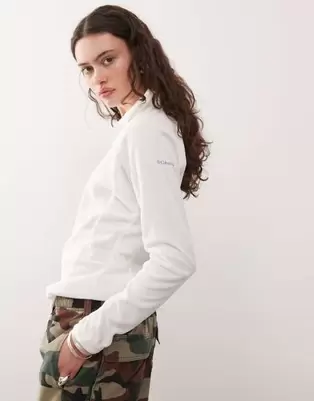 Columbia Glacial 1/2 zip fleece in white