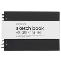 Panduro Sketch spiralbundet skisseblokk A5, liggende, 50 ark, 210×160 mm, 160 g/m²