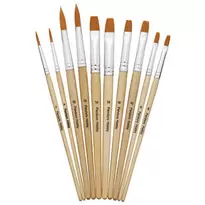 Penselsett Basic rund/flat 10