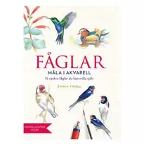 Malebok - Fugler i akvarell