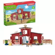 Schleich Farm World - Rød Låve m/ dyr og tilbehør