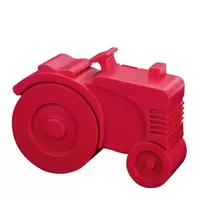 Traktor matboks i plast rød