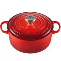 Signature støpejernsgryte rund 26 cm 5,3L cerise