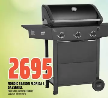 NORDIC SEASON FLORIDA 3 GASSGRILL