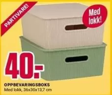 OPPBEVARINGSBOKS