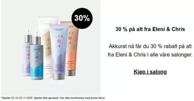 Nikita Hair-katalog i Tønsberg | 30% | 2025-10-31T00:00:00.000Z - 2025-11-22T00:00:00.000Z