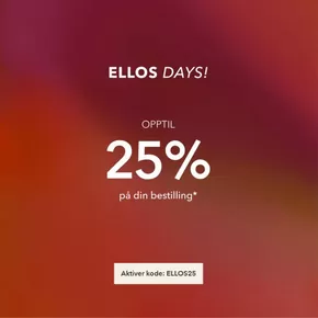 Ellos-katalog i Melhus | 25% | 2025-11-04T00:00:00.000Z - 2025-11-11T00:00:00.000Z