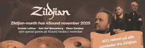 4sound-katalog i Rådal | -10% rabatt på alle cymbaler fra Zildjian | 2025-11-05T00:00:00.000Z - 2025-11-19T00:00:00.000Z
