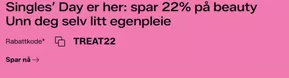 Zalando-katalog i Hokksund | Singles' Day er her: spar 22% på beauty Unn deg selv litt egenpleie | 2025-11-06T00:00:00.000Z - 2025-11-07T00:00:00.000Z